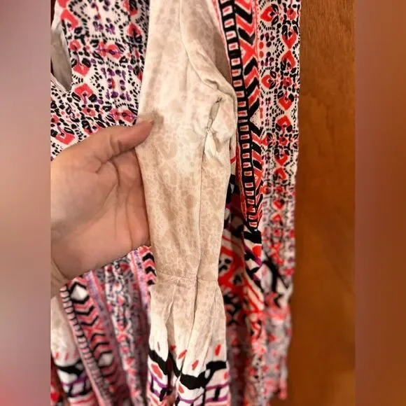 Sold Free People Urban Outfitters Boho Teagan Border Print dress size 12 - Picture 8 of 13